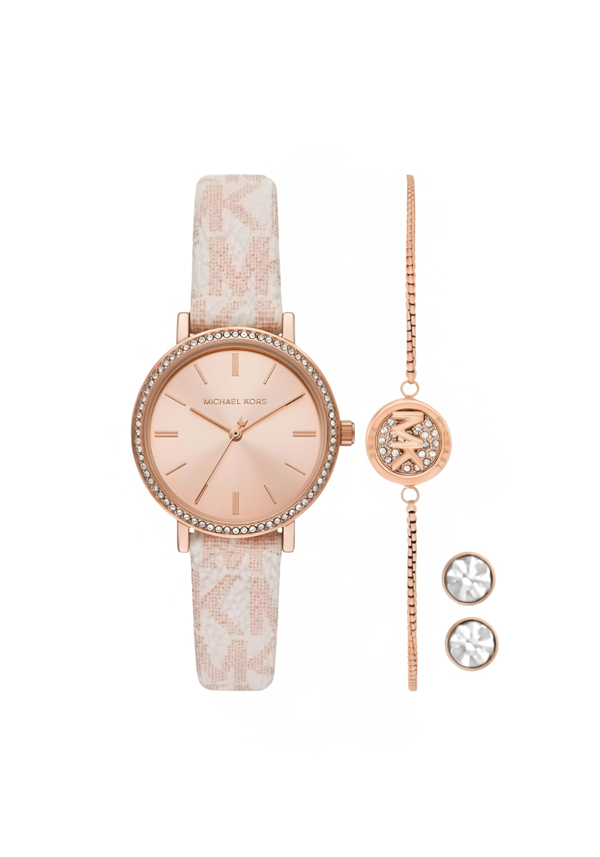 Michael kors mod addyson crystal watch and jewelry set mko9002set