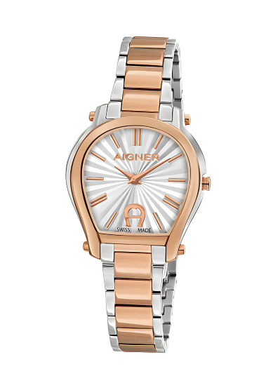 AIG PAV-L SS/RG CAS SIL WHT DIAL SS/RG MTL BRT