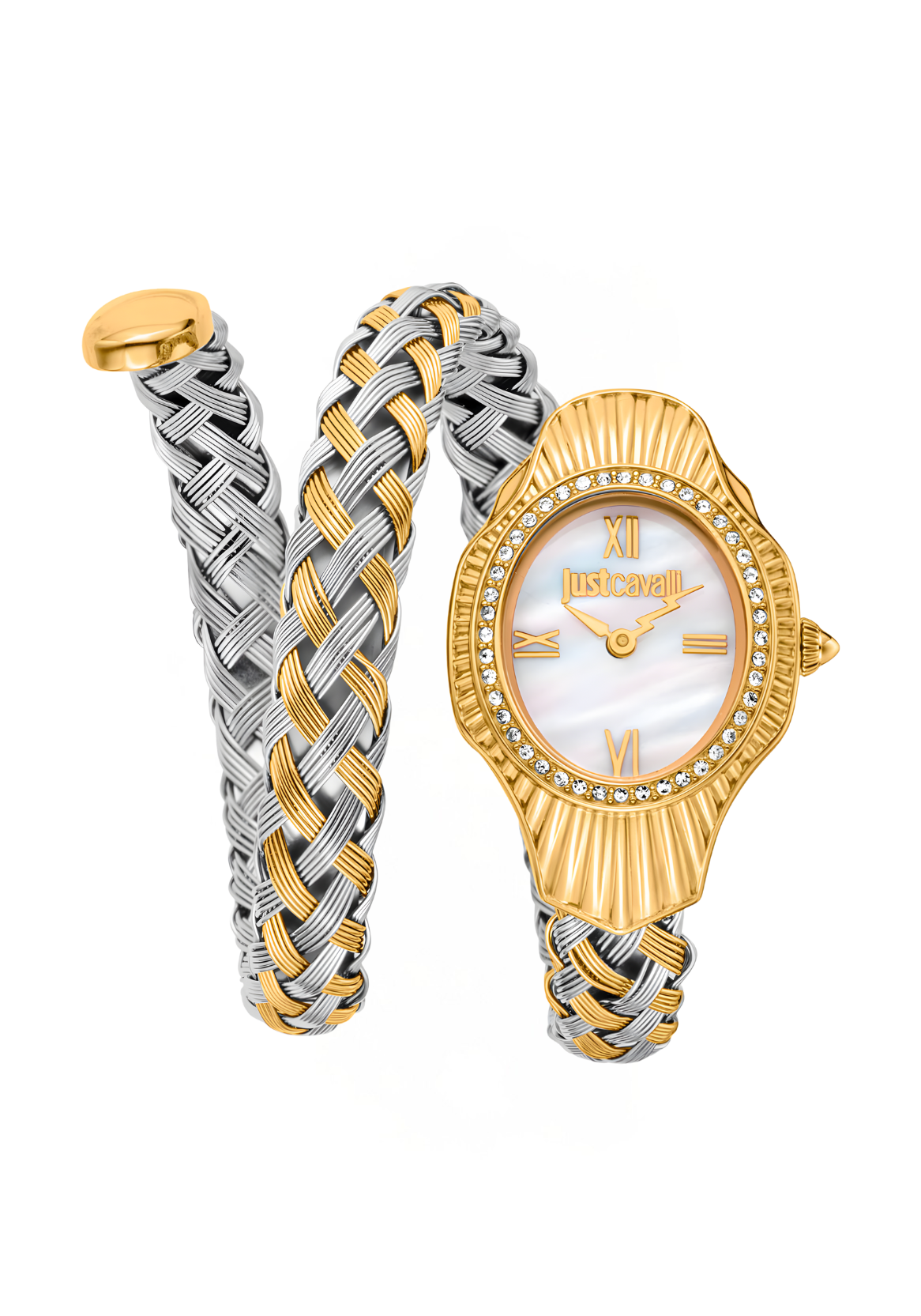 Just Cavalli Signature Snake watch - LAD 3H SS WHT