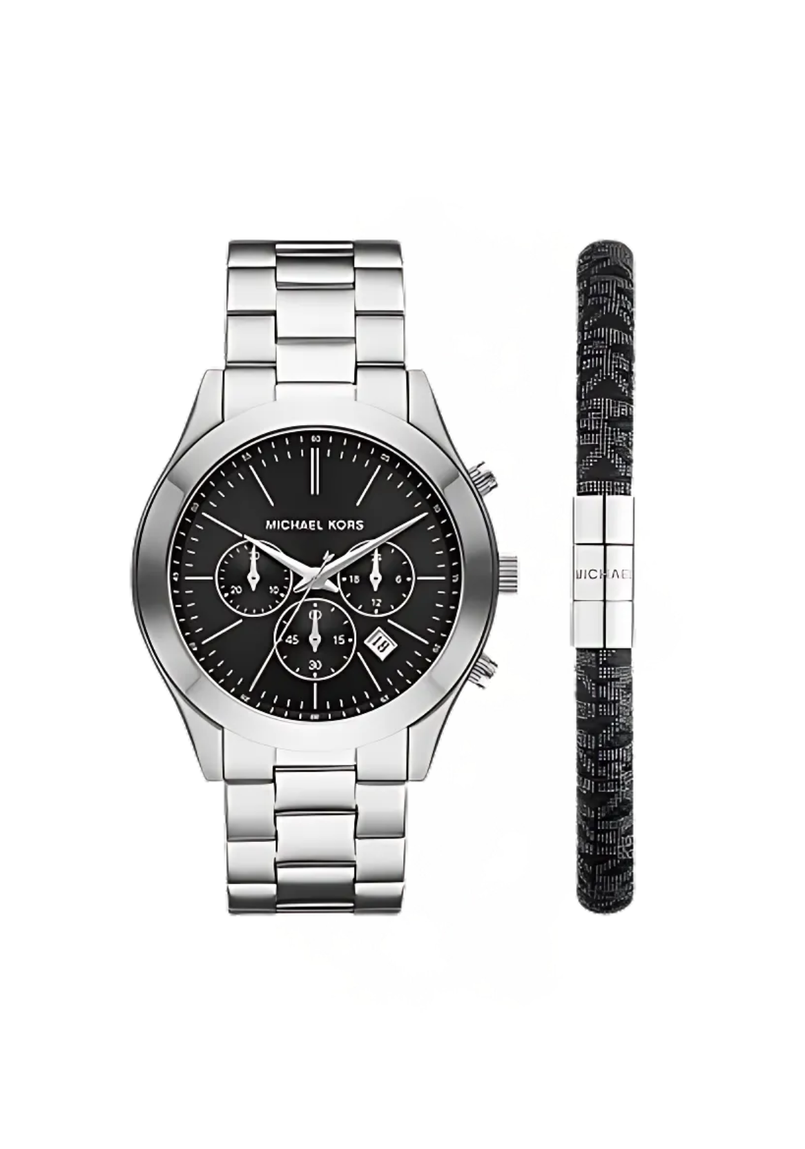 Michael kors mod slim runway watch with logo bracelet set mk1056set